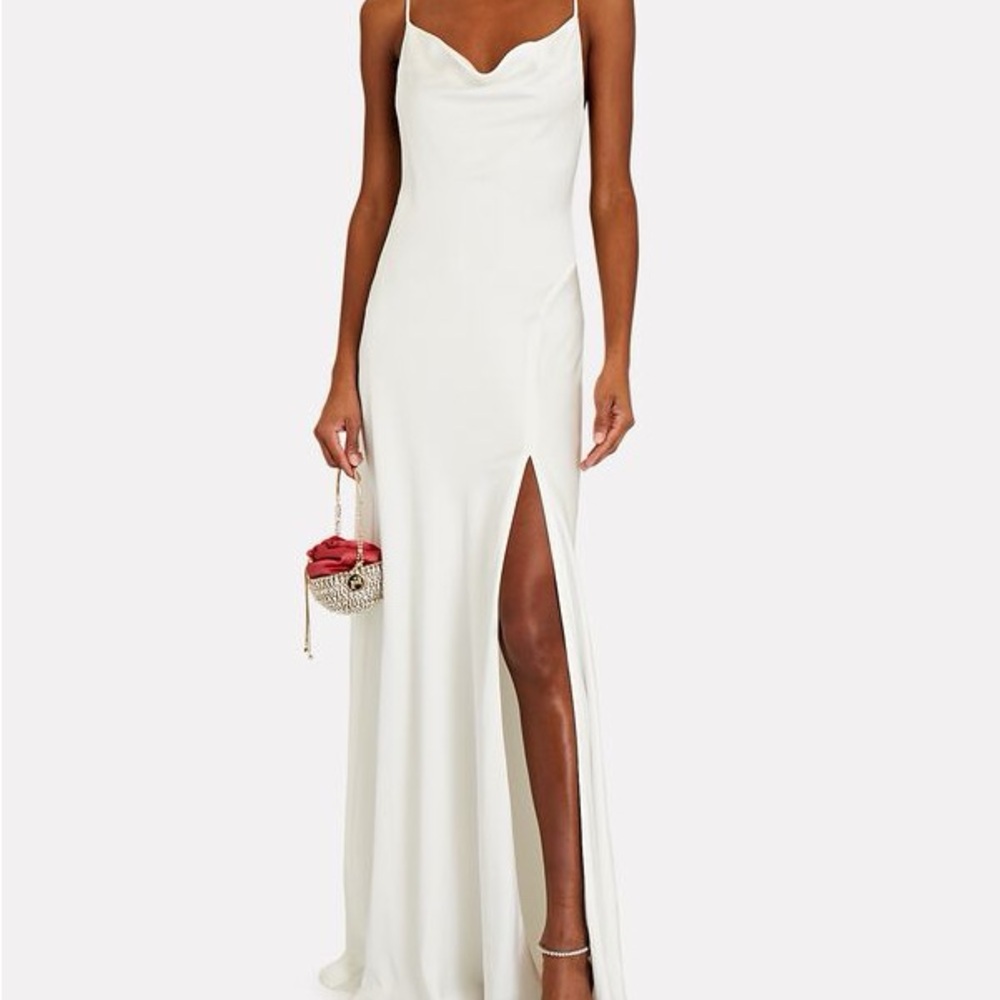 NWT JONATHAN SIMKHAI Satin Cowl Neck Gown Sz 6